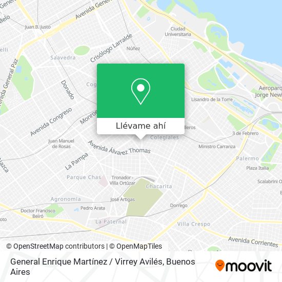Mapa de General Enrique Martínez / Virrey Avilés