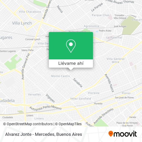 Mapa de Alvarez Jonte - Mercedes