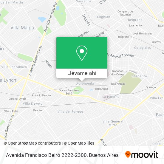 Mapa de Avenida Francisco Beiró 2222-2300