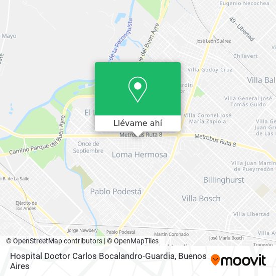 Mapa de Hospital Doctor Carlos Bocalandro-Guardia