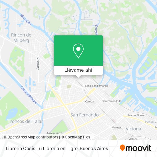 Mapa de Libreria Oasis Tu Libreria en Tigre