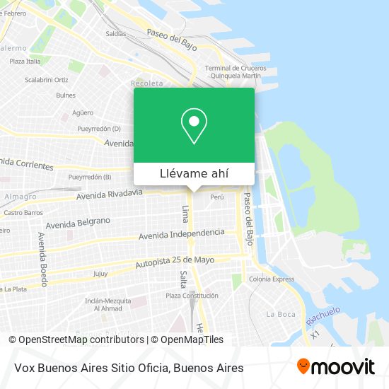 Mapa de Vox Buenos Aires Sitio Oficia