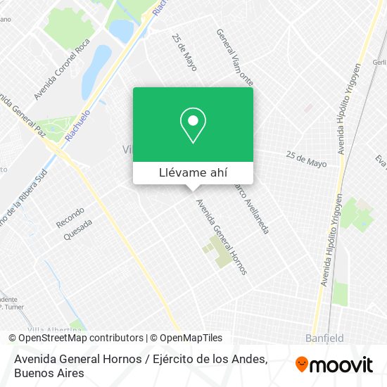 Mapa de Avenida General Hornos / Ejército de los Andes