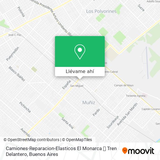 Mapa de Camiones-Reparacion-Elasticos El Monarca  Tren Delantero