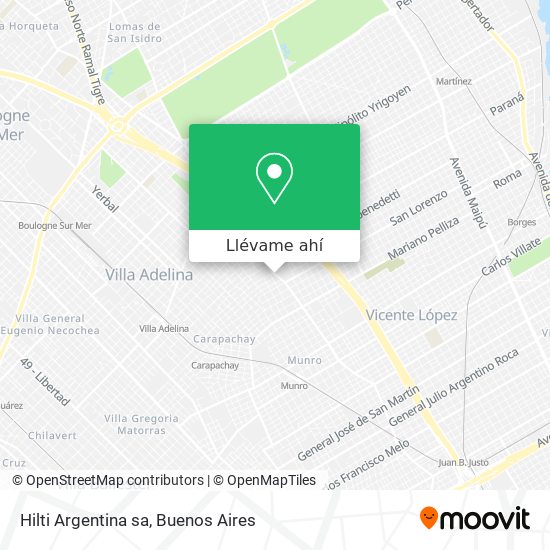 Mapa de Hilti Argentina sa