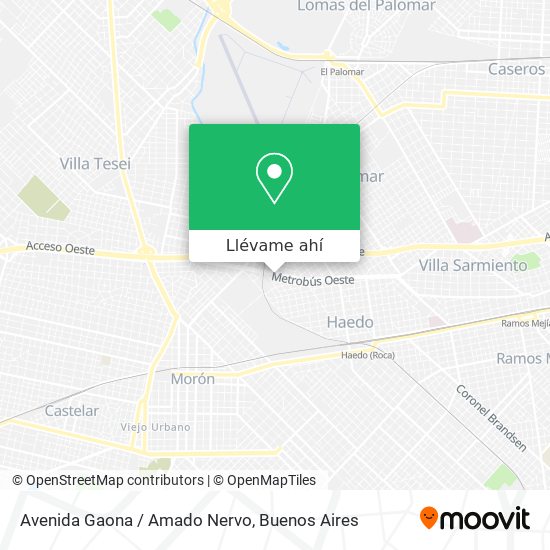 Mapa de Avenida Gaona / Amado Nervo