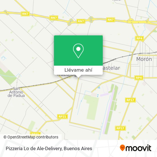 Mapa de Pizzería Lo de Ale-Delivery