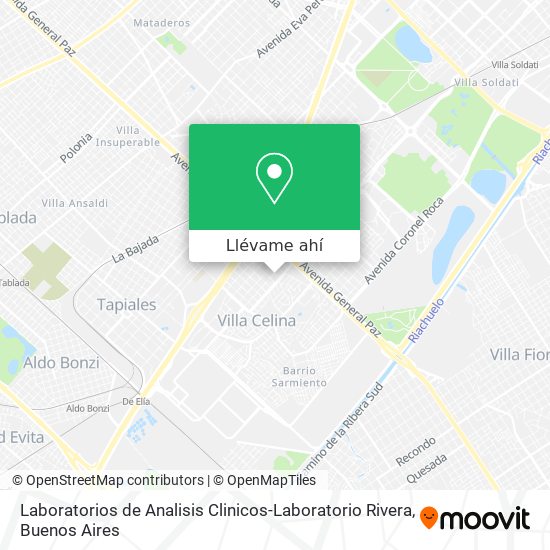 Mapa de Laboratorios de Analisis Clinicos-Laboratorio Rivera