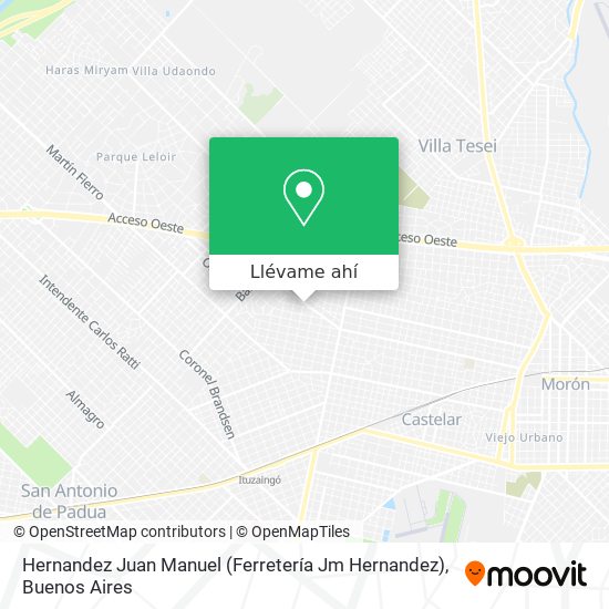 Mapa de Hernandez Juan Manuel (Ferretería Jm Hernandez)