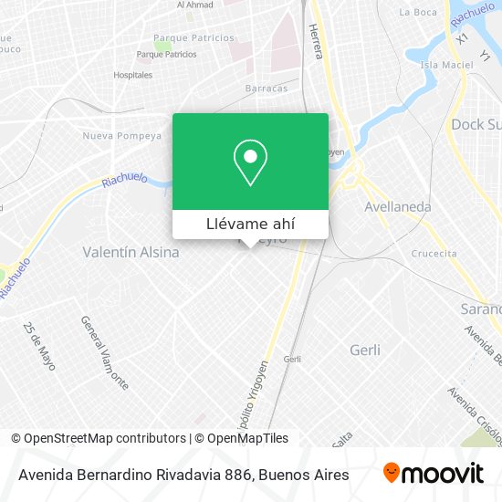 Mapa de Avenida Bernardino Rivadavia 886