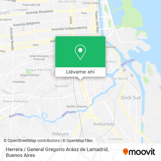 Mapa de Herrera / General Gregorio Aráoz de Lamadrid