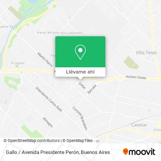 Mapa de Gallo / Avenida Presidente Perón