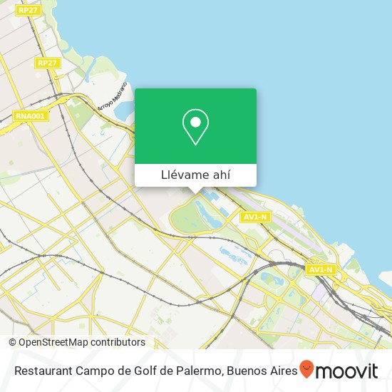 Mapa de Restaurant Campo de Golf de Palermo