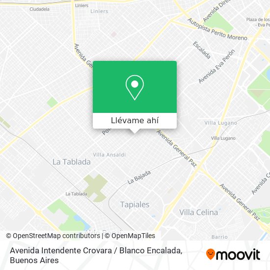 Mapa de Avenida Intendente Crovara / Blanco Encalada