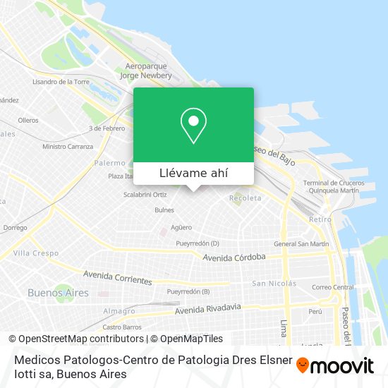 Mapa de Medicos Patologos-Centro de Patologia Dres Elsner Iotti sa