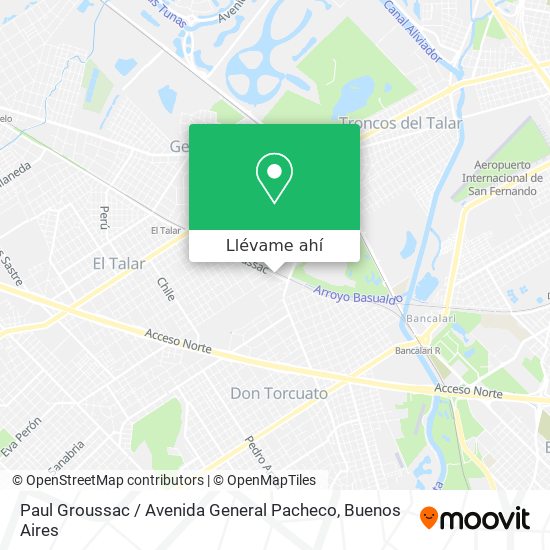 Mapa de Paul Groussac / Avenida General Pacheco
