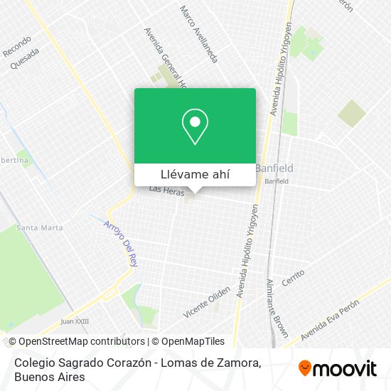 Mapa de Colegio Sagrado Corazón - Lomas de Zamora