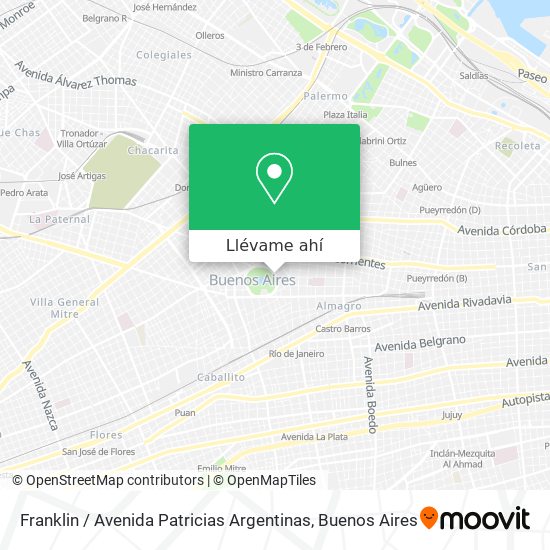 Mapa de Franklin / Avenida Patricias Argentinas