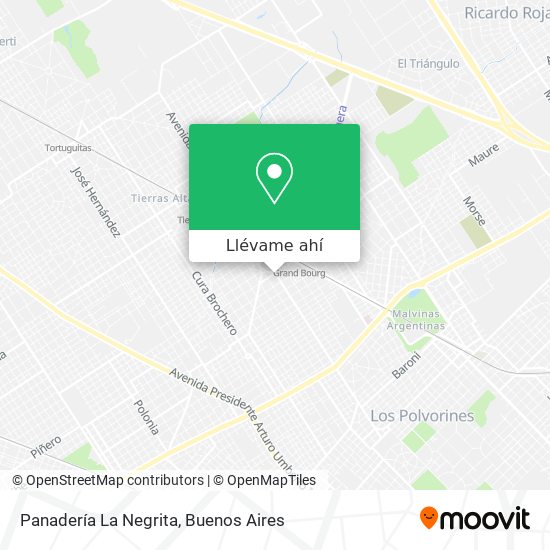 Mapa de Panadería La Negrita