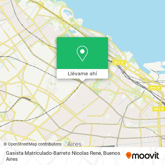 Mapa de Gasista Matriculado-Barreto Nicolas Rene
