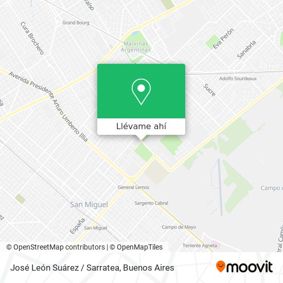 Mapa de José León Suárez / Sarratea