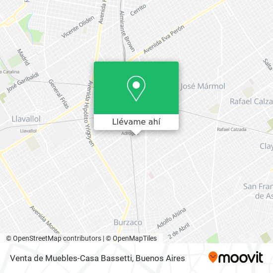 Mapa de Venta de Muebles-Casa Bassetti