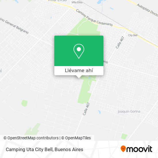 Mapa de Camping Uta City Bell