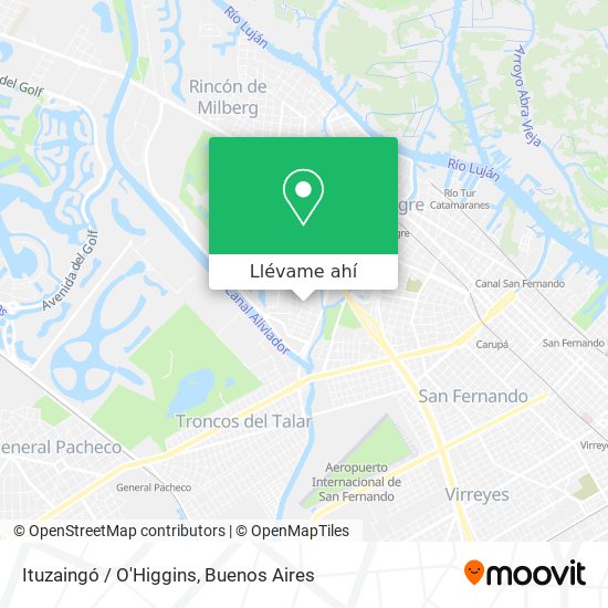 Mapa de Ituzaingó / O'Higgins