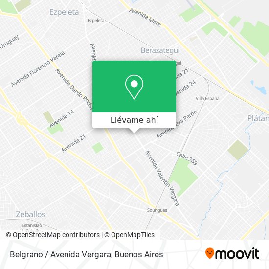 Mapa de Belgrano / Avenida Vergara