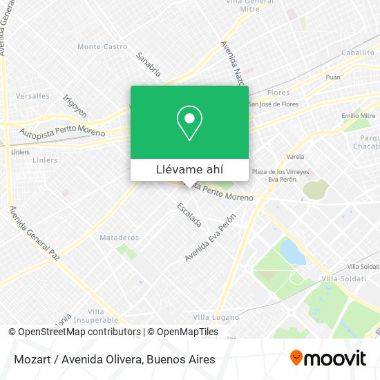 Mapa de Mozart / Avenida Olivera