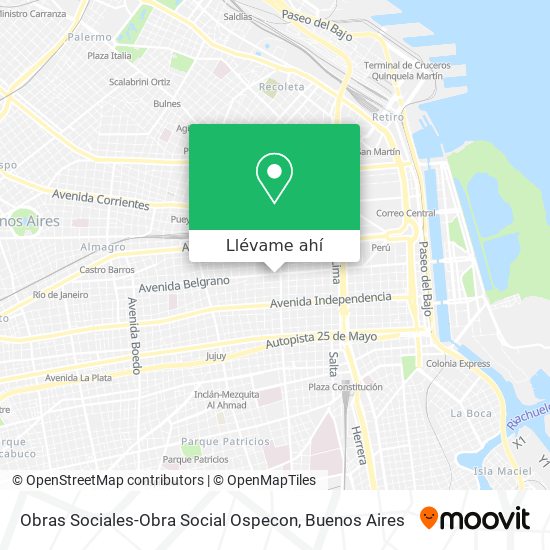 Mapa de Obras Sociales-Obra Social Ospecon