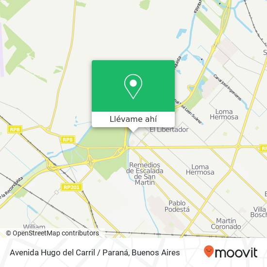 Mapa de Avenida Hugo del Carril / Paraná