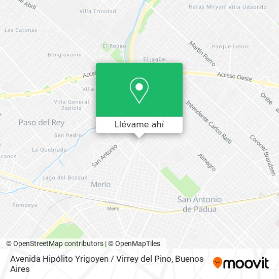 Mapa de Avenida Hipólito Yrigoyen / Virrey del Pino