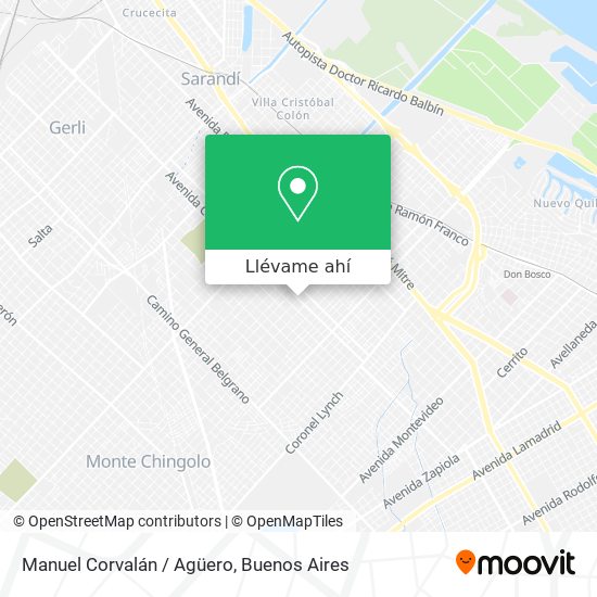 Mapa de Manuel Corvalán / Agüero