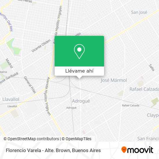 Mapa de Florencio Varela - Alte. Brown