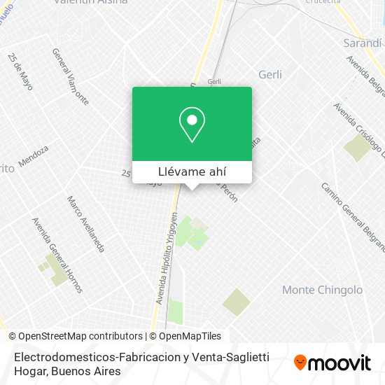 Mapa de Electrodomesticos-Fabricacion y Venta-Saglietti Hogar