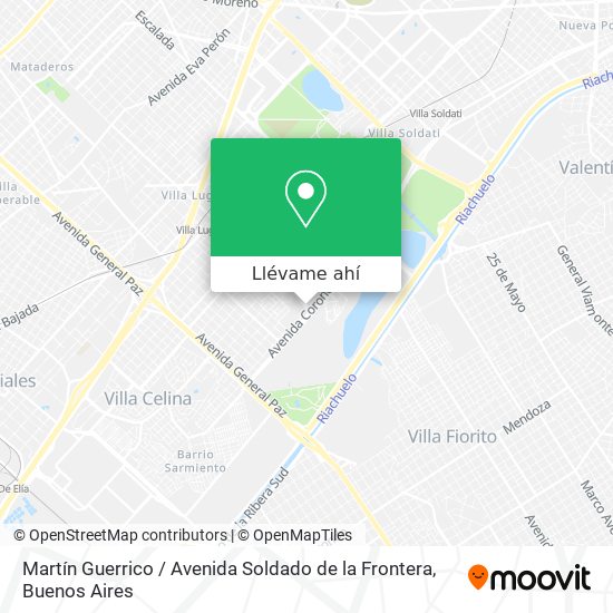 Mapa de Martín Guerrico / Avenida Soldado de la Frontera