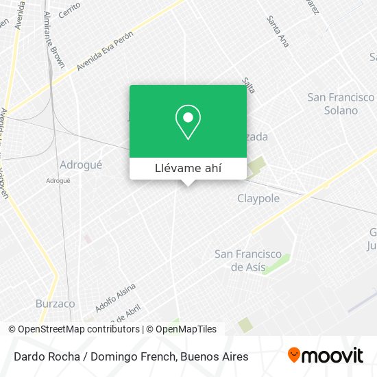 Mapa de Dardo Rocha / Domingo French
