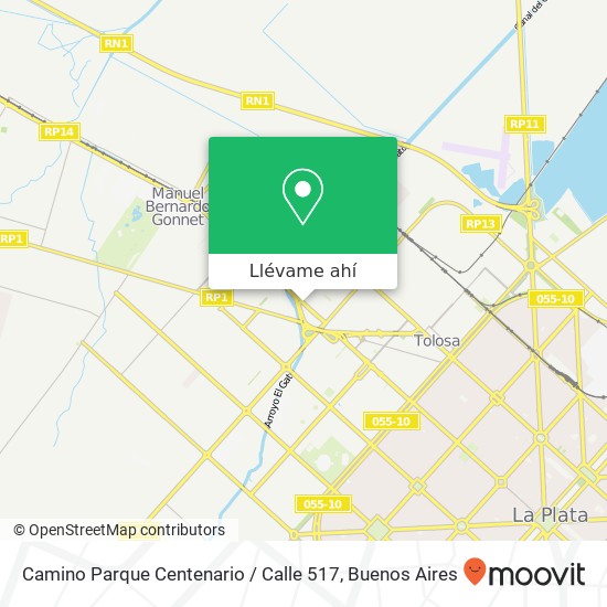 Mapa de Camino Parque Centenario / Calle 517