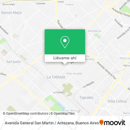 Mapa de Avenida General San Martín / Antezana