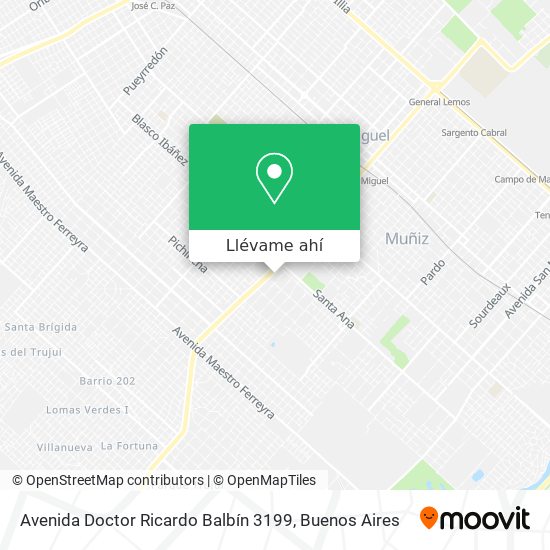Mapa de Avenida Doctor Ricardo Balbín 3199