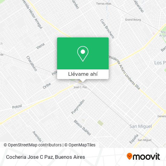 Mapa de Cocheria Jose C Paz