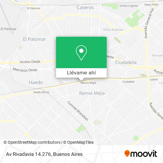 Mapa de Av Rivadavia 14.276