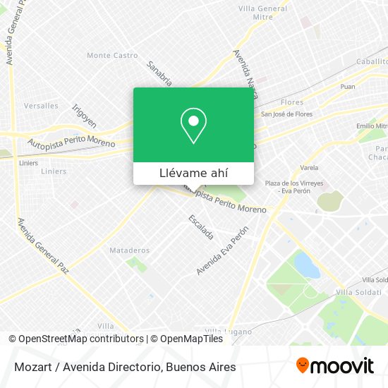 Mapa de Mozart / Avenida Directorio