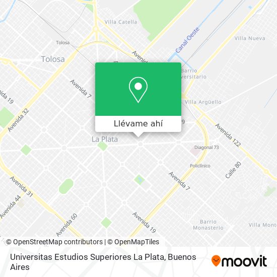 Mapa de Universitas Estudios Superiores La Plata