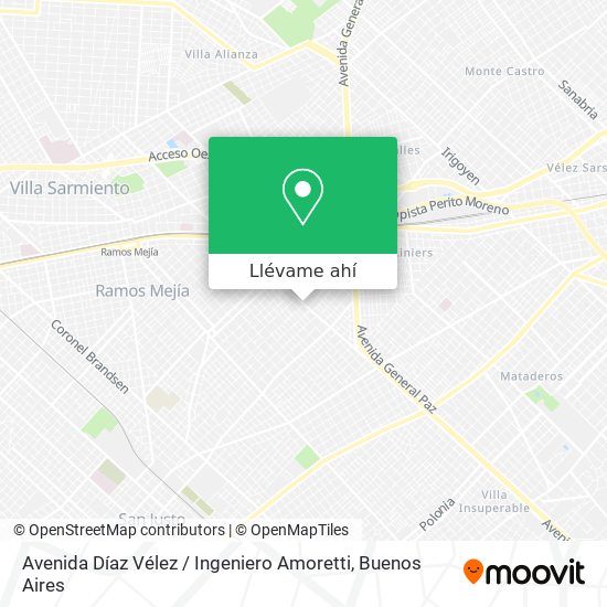 Mapa de Avenida Díaz Vélez / Ingeniero Amoretti