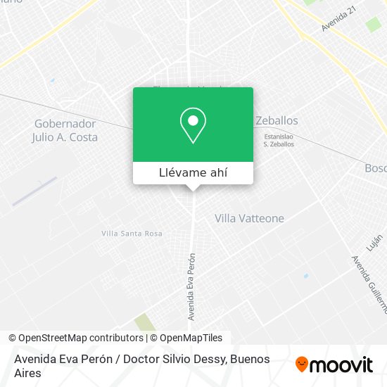 Mapa de Avenida Eva Perón / Doctor Silvio Dessy