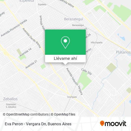 Mapa de Eva Peron - Vergara Dn