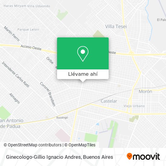 Mapa de Ginecologo-Gillio Ignacio Andres