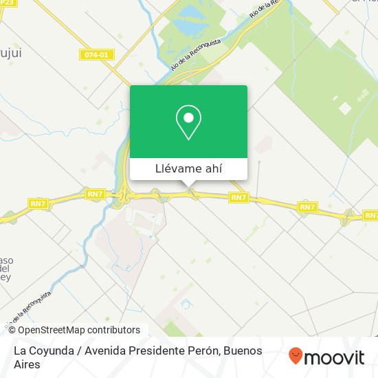 Mapa de La Coyunda / Avenida Presidente Perón